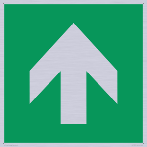 E907 Safe condition: Up / forwards arrow (90 deg supplimentary)